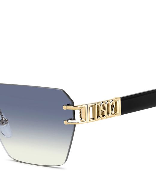 DSquared² Blue Rectangle Uv Protection Sunglasses for men