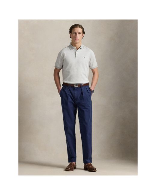 Polo Ralph Lauren White Ribbed Collar Short Sleeve Shirt for men