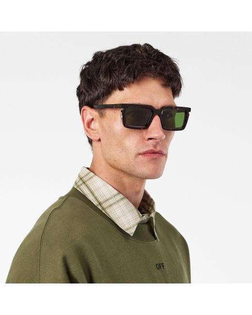 Off-White c/o Virgil Abloh Green Uv Protection Square Sunglasses