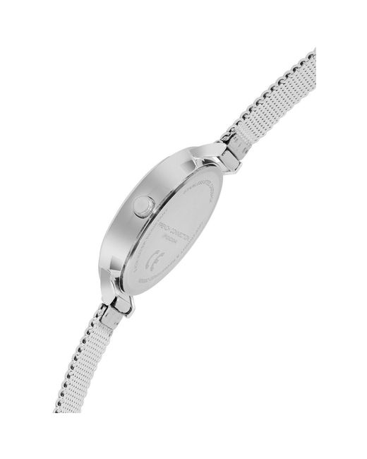 French Connection Metallic Case Round Shape Strap Quartz Watch