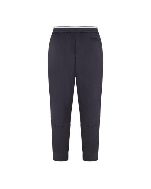 Boss Blue Soft Cotton-Blend Jogging Bottoms for men