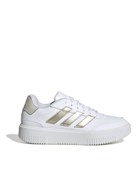 Adidas White Courtblock Trainers
