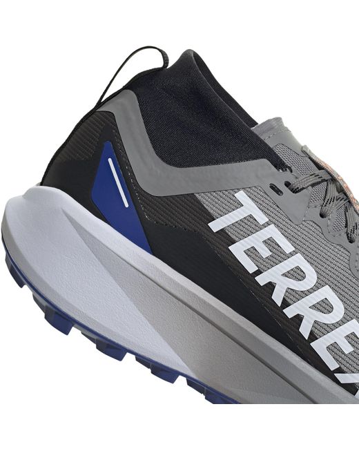 Adidas Blue Agravic Gore-Tex Trail Running Shoes for men