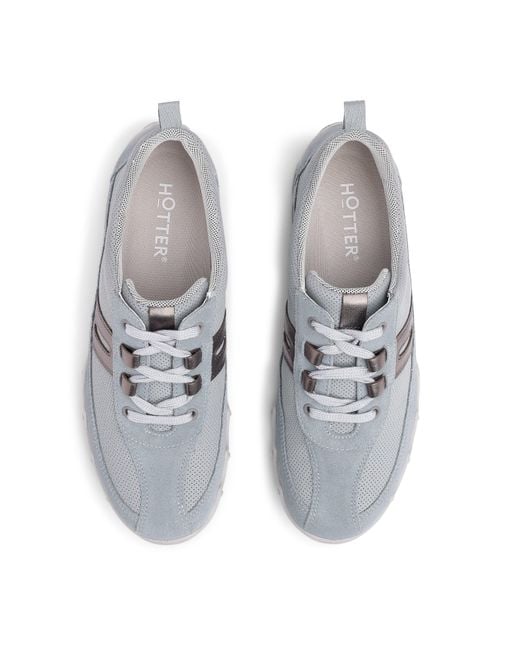 Hotter Gray Leanne Ii Wide Fit Trainers