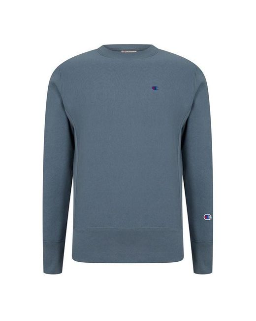 Champion Blue Reverse Weave Logo Sweatshirt for men