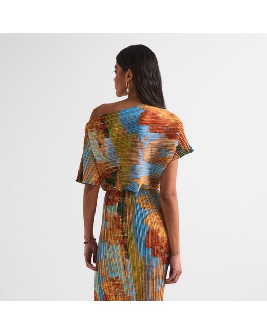 Never Fully Dressed Blue Artist Tilly Artistic Pattern Long Maxi Dress