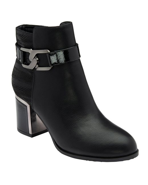 Lotus Shoes Black Adelaide Heeled Ankle Boots