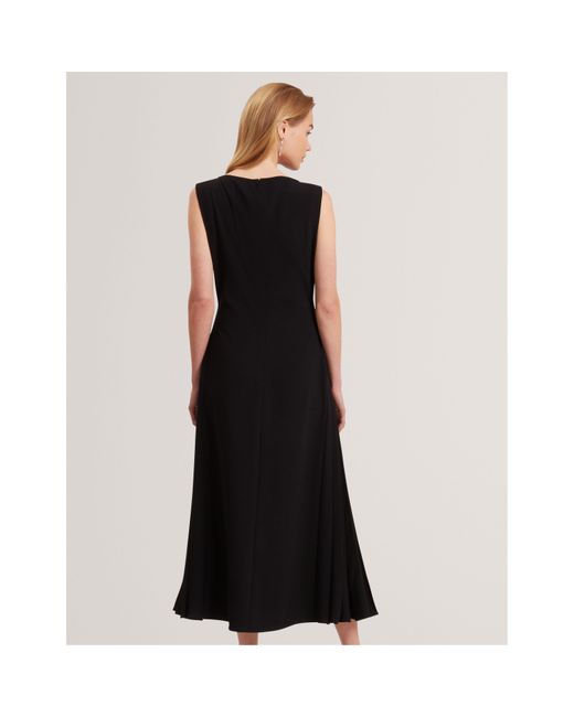 Ted Baker Black Pleat Midi Tea Dress
