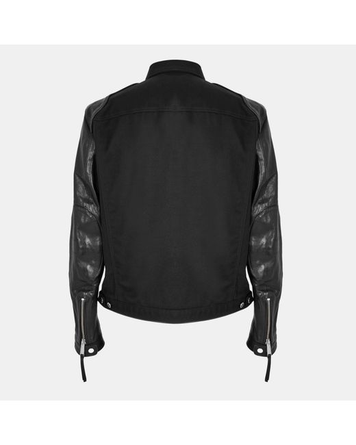 DSquared² Black Leather Slim Fit Jacket for men