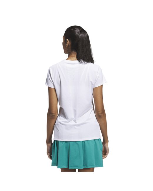 Adidas White W Ultt Short Sleeve Performance Polo Shirt