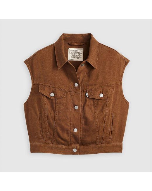 Levi's Brown Shrkn Denim Jacket
