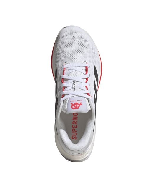 Adidas White Supernova Rise 2 Running Low-Top Trainers