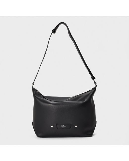 Mulberry Black Rye Leather Messenger Bag for men