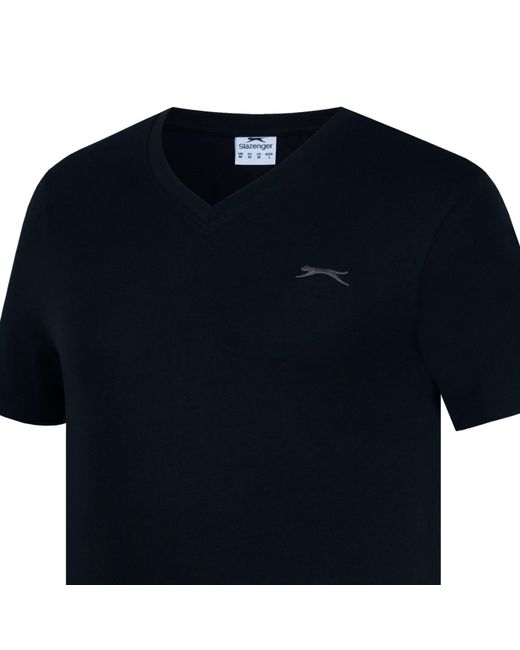 Slazenger 1881 Black V Neck T Shirt for men