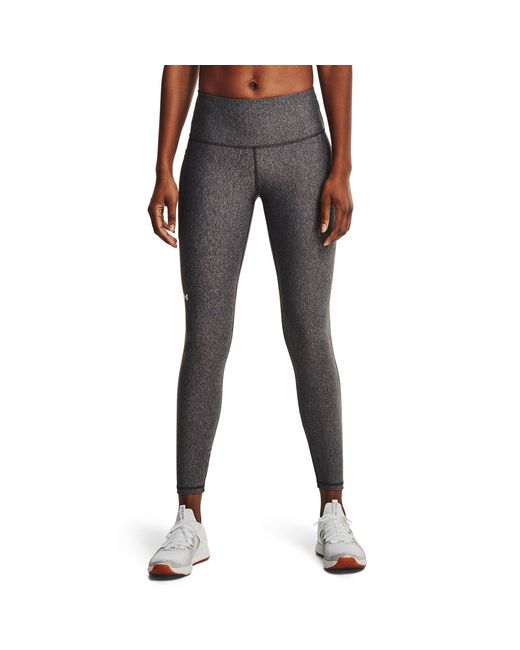Under Armour Gray Heatgear No-Slip Waistband Full-Length Leggings