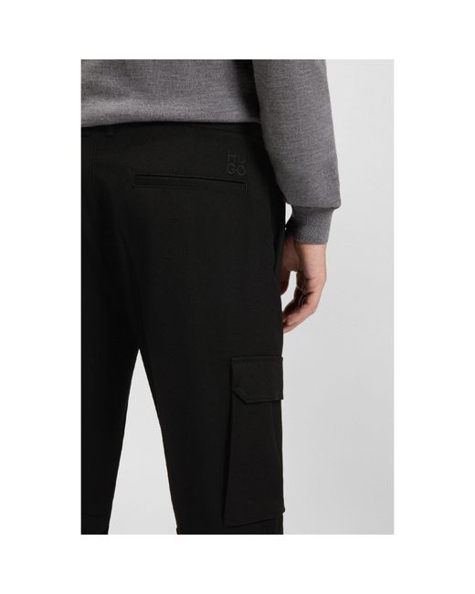 HUGO Black Glavin241 Slim Fit Cargo Trousers for men