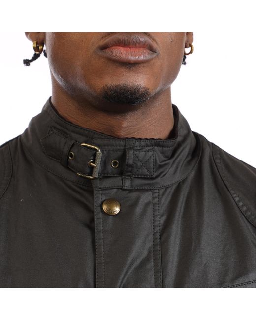 Belstaff Black Waxed Cotton Fieldmaster Jacket for men