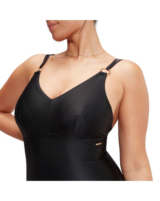 Speedo Black Shaping Strappy 1 Piece