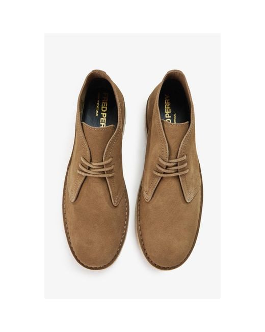 Fred Perry Brown Hawley Chukka Boots for men