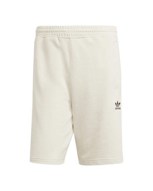 Adidas Originals White Fleece Jogger Shorts for men