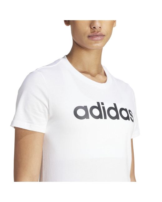 Adidas White Essentials Logo T-Shirt