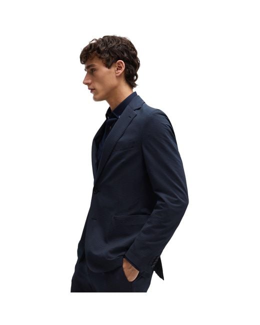 Boss Blue P-Hanry-J-Wg-241 Tailored Suit Jacket for men