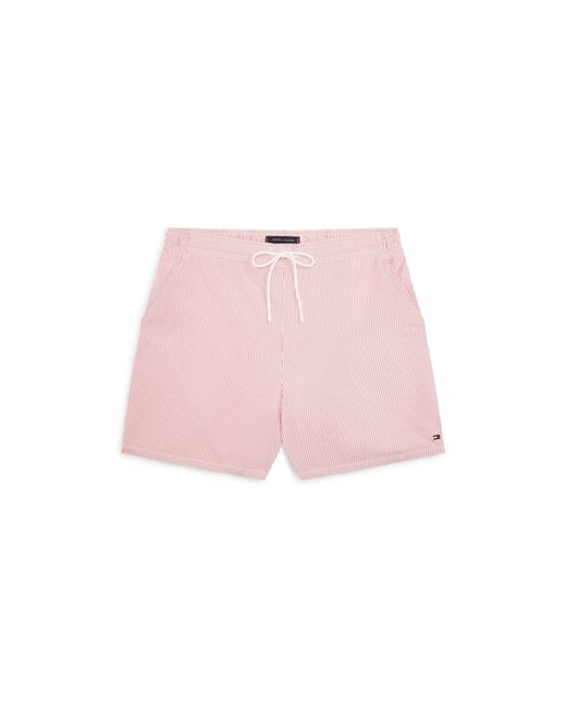Tommy Hilfiger Pink Ithaca Medium Seersucker Swim Shorts for men