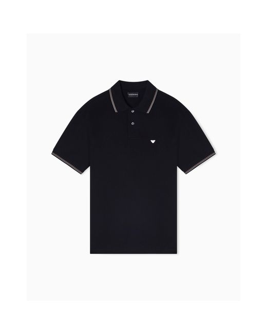 Emporio Armani Black Short Sleeve Polo Shirt for men