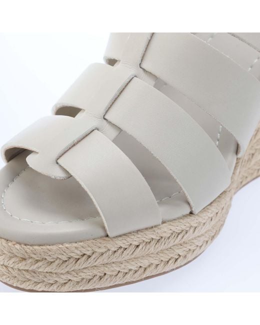 DKNY White Cintera Wedge Sandals