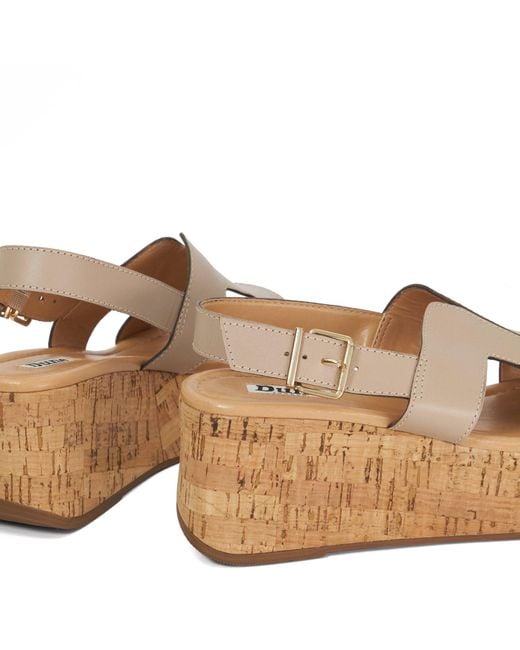 Dune Natural Kouper Flatform Sandal