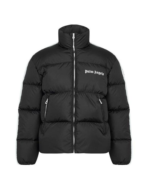 Palm Angels Black Track Puffer Jacket for men