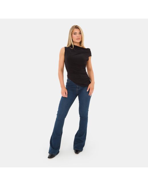 I Saw It First Black Asymmetric Top