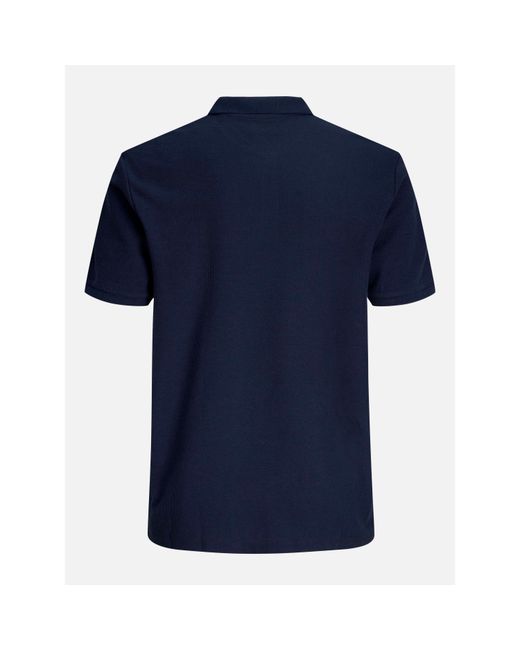 Jack & Jones Blue Austin Short Sleeve Polo Shirt for men