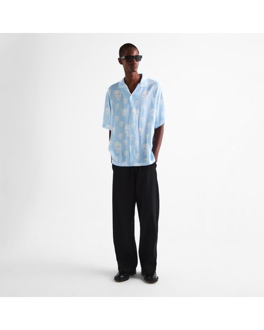 McQueen Gray Rectangle Sunglasses for men