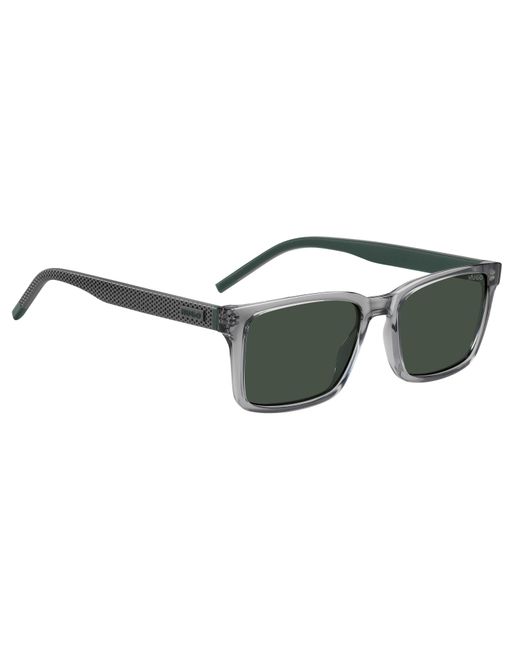 HUGO Green Rectangular Wayfarer Sunglasses for men