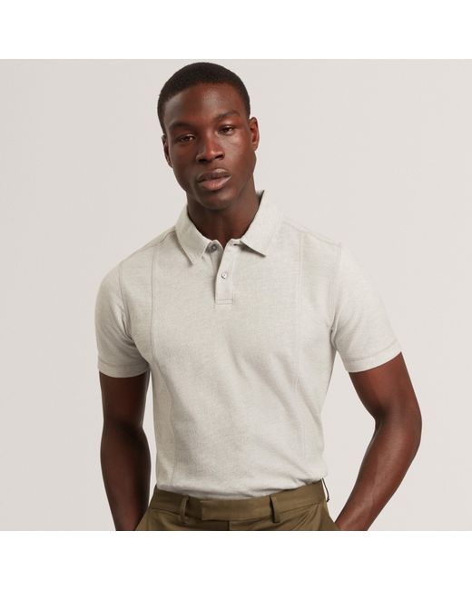 Ted Baker Natural Short Sleeve Polo Shirt for men