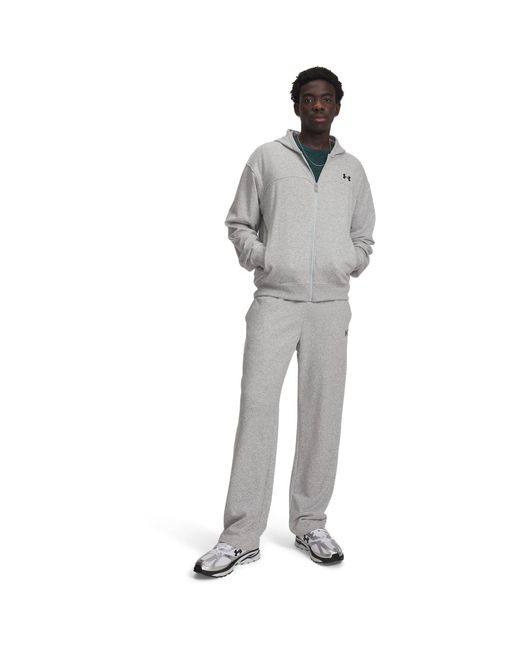 Under Armour Gray Rival Lw Pant Open Hem Fleece Joggers for men