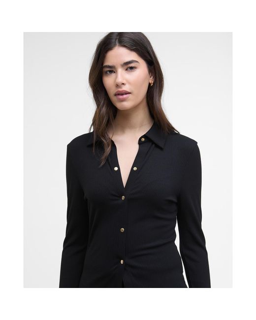 Barbour Blue Chloe Ribbed Top