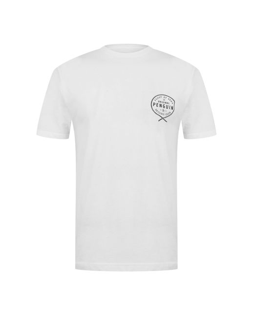 Original Penguin White Lettering Regular Fit T-Shirt for men