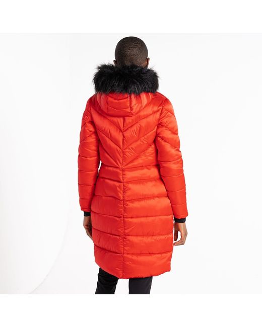 Dare 2b Red Supression Longline Insulated Quilted Jacket