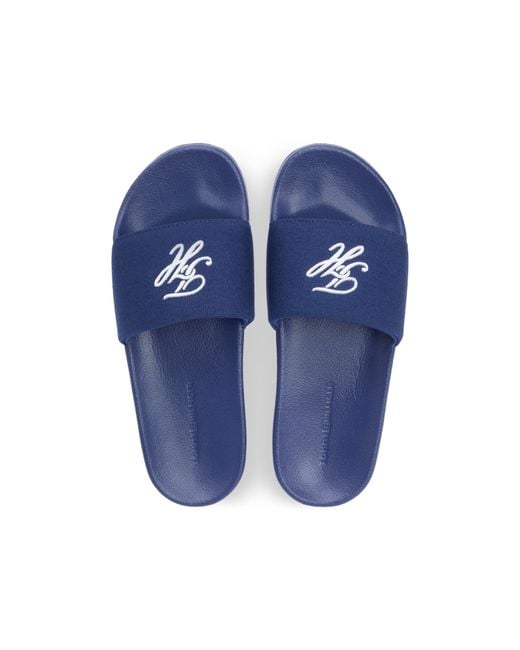 Tommy Hilfiger Blue Pool Sliders