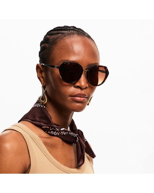 COACH Brown Round Sunglasses