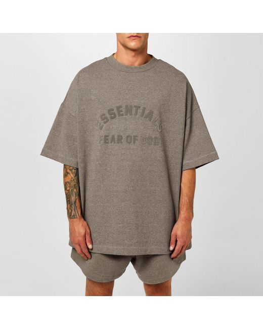 Fear Of God Gray Short Sleeve Tee for men