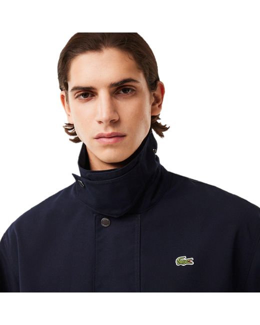 Lacoste Blue Weather Resistant Parka for men