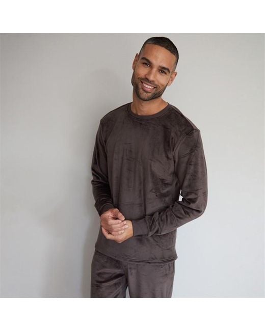 Threadbare Velour Loungewear Set in Brown for Men Lyst UK
