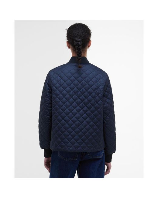 Barbour Blue Reyna Diamond Quilted Fitted Jacket
