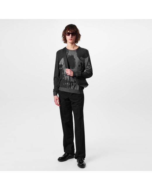 McQueen Black Oversized Sunglasses for men