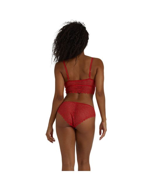 Wolf & Whistle Red Ariana Everyday Lace Bralette