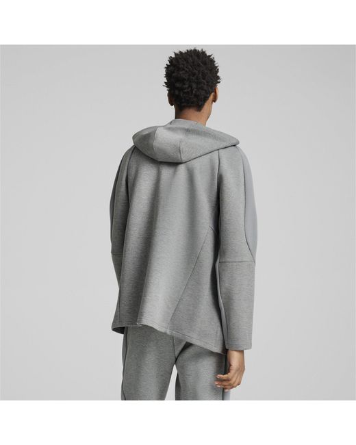 PUMA Gray Evostripe Full Zip Fleece Fabric for men
