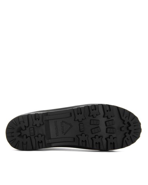 Superga Black Alpina Canvas High-Top Trainers